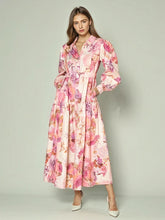 Long Sleeve Printing Maxi Dresses