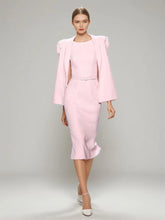 Blumen-Cardigan, Schal, ärmelloses Kleid, Blazer, zweiteiliges Set