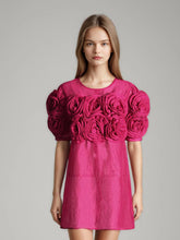 Robe fleurie à col rond