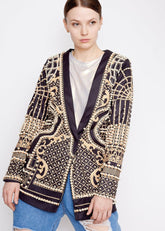 Robe blazer à perles