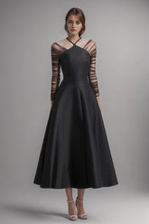 Robe licou à ourlet ample en gaze légère