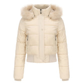 Manteau en coton à manches longues et bonnet amovible en velours court et chaud