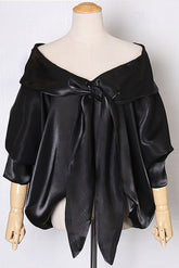 Lrregular Langarmhemd mit Bindekragen und schulterfreiem Schnitt