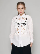 Hollow Out Flower Shirt Top
