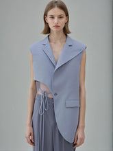 V Neck Irregular Lace Sleeveless Vest Jacket