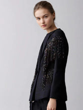 Blazer mit tiefem V-Ausschnitt und Quasten