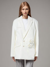 Lockere, lässige Blazer mit minimalistischem Design und Blumenmuster