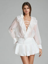 Rose Blossom Lace Skirt Two Piece Set