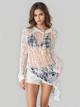 Hollow Out Irregular Knitted Sweater