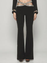 Hose mit Patchwork-Muster und hoher Taille im Cross Diamonds-Stil