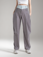 Koreanische Haremshose mit hoher Taille und weitem Bein