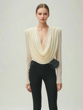 Swinging Collar Shirt Top