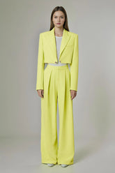 Kurzer Anzug mit V-Ausschnitt, hohe Taille, gerader Schnitt, zweiteiliges Set