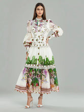 Robe imprimée à manches longues