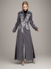 Gespleißte Blazer mit Pailletten für Reverskragen und lange Ärmel