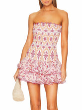 Robe sexy à volants ajourés et brodés avec soutien-gorge