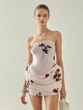 Rosa, trägerloses, rückenfreies Minikleid