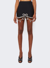 Minirock mit Kristallverzierung