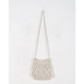 Sac à bandoulière en fil de coton Sac en paille Sac à bandoulière fait main Sac à cordon Sac de plage