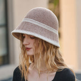 Chapeau de pêcheur en laine avec petit chapeau seau à la mode, chapeau élégant et élégant