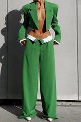 Short Jacket And Pants Suit