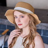 Outdoor Sonnenschirm Französisch Flache Stroh Hut Straße Schießen Reise Retro Sonnenhut