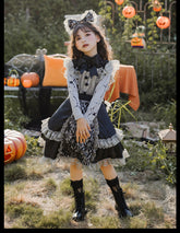 Halloween Kostüm Kinder Loli Spitzenkleid