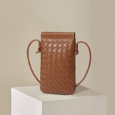 Retro gewebte Handytasche Nischenstruktur Mini-Umhängetasche lässige Umhängetasche