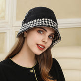 Lässiger Fischerhut Show Face Kleiner trendiger Fischerhut Hahnentritt-Fischhut