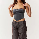 Top Tasche Rückenfreies Tube Top Kleine Weste Kleidung