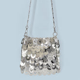 Sac messager populaire à chaîne à paillettes découpée et creuse de niche surdimensionné