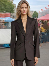 Einreihiger Blazer mit Cut-Outs