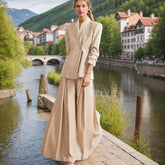 Plissierter Slim Fit Freizeithosenanzug