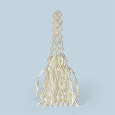 Koreanische Perle handgemachte aushöhlen Cutout Tasche Fischnetz Handtasche lässig geometrische abstrakte Kupplung