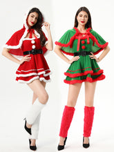 Weihnachtssamt Schal Umhang Cape Robe Kostüm für Halloween Party