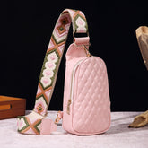 Sac de poitrine rétro décontracté Sac à bandoulière brodé pur Sac banane bohème