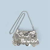 Nischen-Umhängetasche mit ausgehöhlten Ausschnitten und Paillettenkette, mittellang, beliebte Umhängetasche