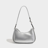 Silver One Shoulder Underarm Bag Special Interest Design High Sense Hand Carrying Crossbody Bag