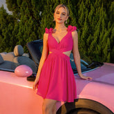 Dress Hollow Lace BacklessShort Dress