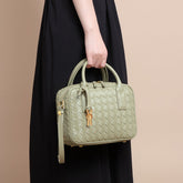 Handgewebte Boston-Kissentasche, einfache Handtasche mit großer Kapazität, Nischen-Umhängetasche