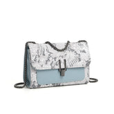 Sac à bandoulière assorti avec broderie, petit sac carré quotidien, sac à bandoulière à double couche avec chaîne