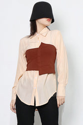 Set aus Tube-Top und langärmligem Hemd