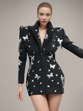 Butterfly Sequin Diamonds Suit Dresses