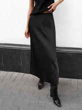 Amani Zipper Casual Silk Skirt