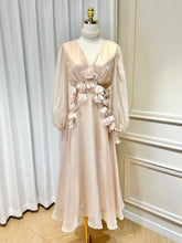 Deep V Flower Tie Backless Maxi Dresses