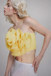 Transparent mesh Flower Shirt Tops