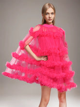 Mesh Patchwork Cake Mini Dresses