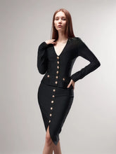 Two Piece Sets For V Neck Long Sleeve Tops High Waist