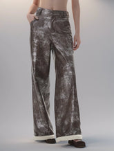 Pantalon en laine ample et décontracté pour bouton épissé