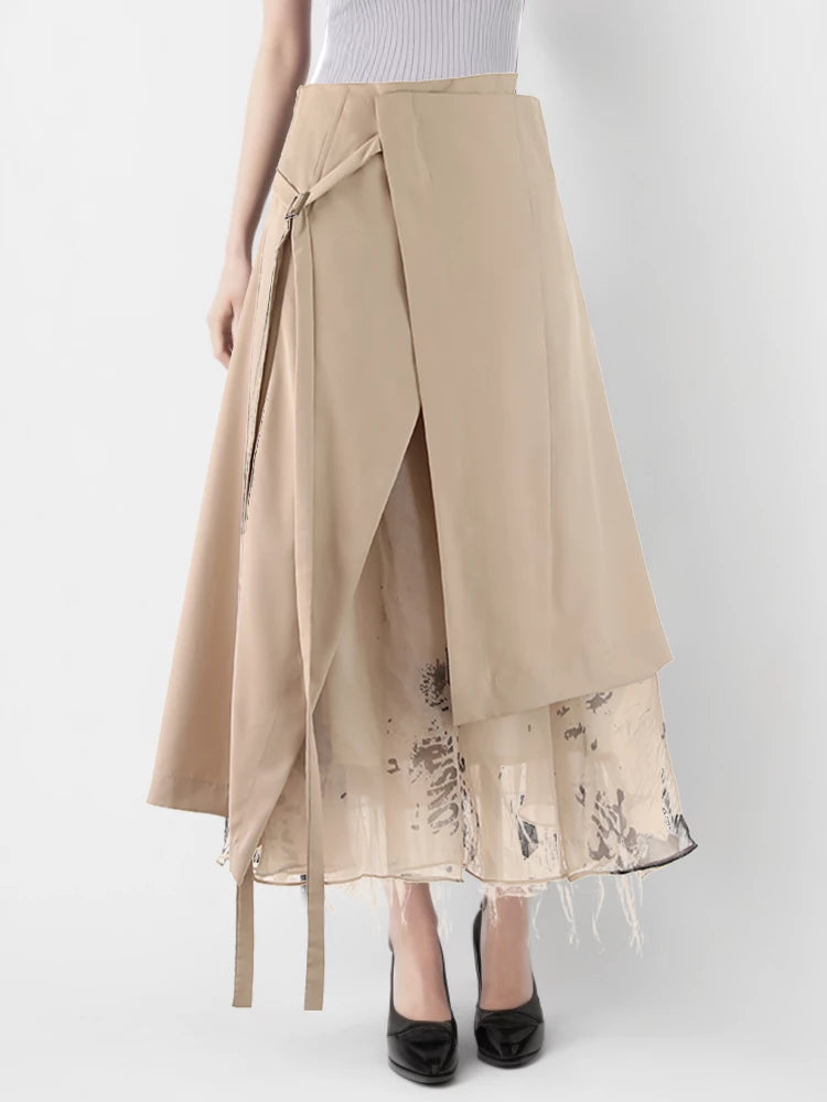 IRREGULAR TUCK TIGHT SKIRT main image 1